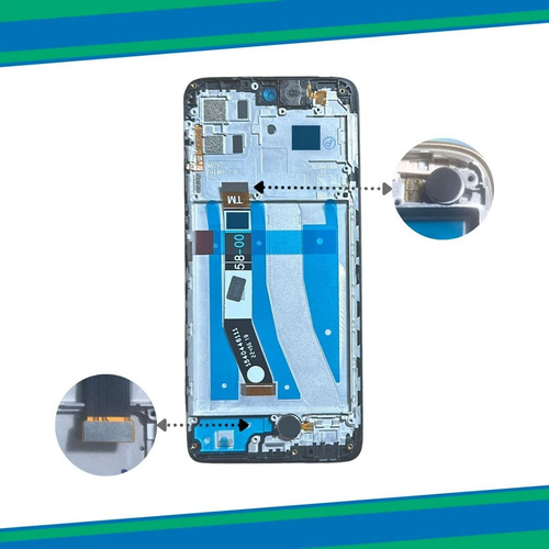 Tela Lcd Frontal Display Inox Compatível Moto G32 C/aro Cor Preto