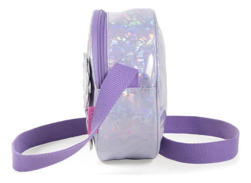 Bolsa Crossbody Cloe Girls Circular Para Niña Flores Color Lila
