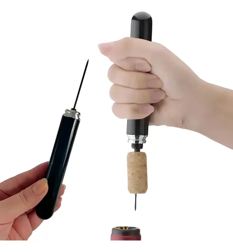 Saca Rolha Abridor Vinho Pneumático Bomba Ar Pressão Agulha Cor P...