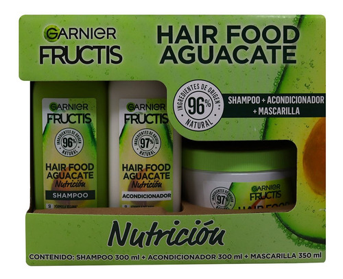 Fructis Aguacate Shampoo Acondiciionador Y Mascarilla Garnie