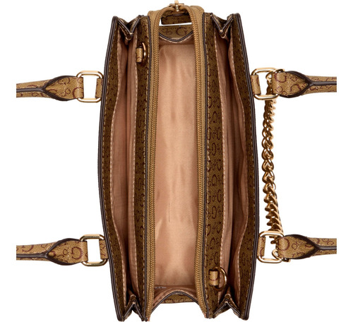 Bolsa Guess Factory Cg947905-moc Acabado de los herrajes Níquel Color Marrón Correa de hombro Marrón claro Diseño de la tela Lisa