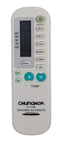 Control Remoto Aire Acondicionado Universal Modelo K-1010e