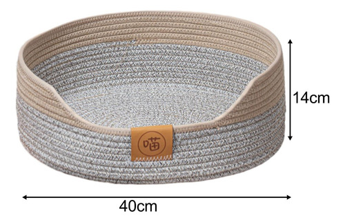Py Cama Para Gatos Tejida Con Cuerda, Cesta, Nido, De Gris