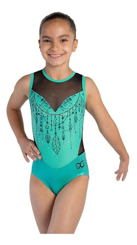 Leotardo Gimnasia Cristales Gilling Activewear Menta Dreams