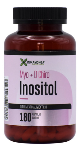Inositol Puro Myo Inositol + D-chiro 180 Capsulas 500 Mg Sabor Sin Sabor