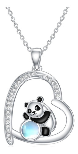 Yosopretty Collar De Panda De Plata De Ley 925 Con Colgante 