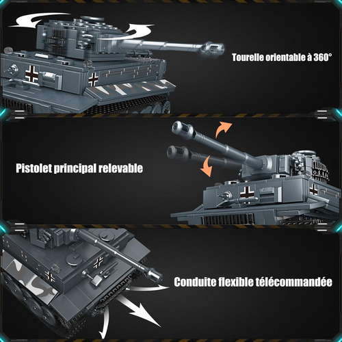 Juego De Bloques De Construcción Tanque Control Dual Rc App