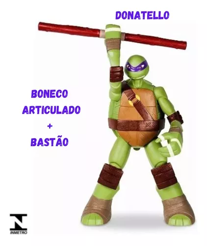 Boneco Tartarugas Ninja Donatelo 55 Cm Mimo Com Bastão