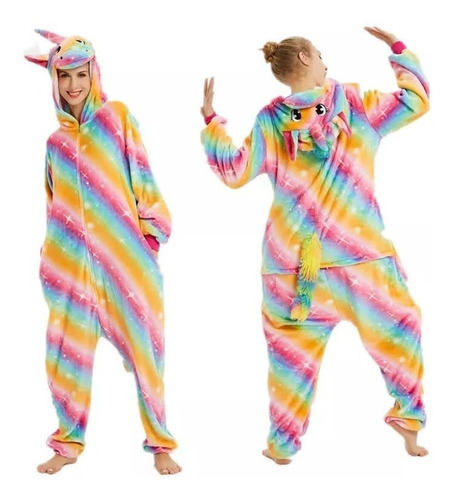 Pijama Disfraz Adulto Enterizo Animales Unicornio Kigurumi