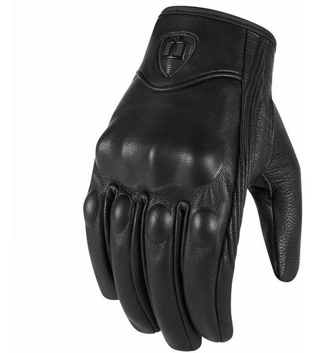 Guantes Moto Icon Pursuit Cuero Liso Semi Impermeables