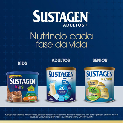 Complemento Alimentar Adultos+ Sabor Banana 400g Sustagen