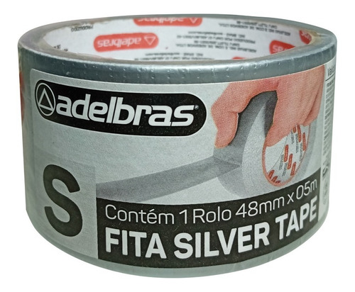 Imagem 1 de 1 de Fita Silver Tape Adelbras - 48mm X 5m 