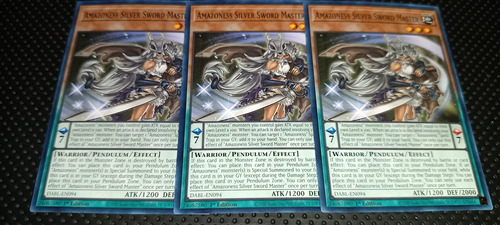 Set 3 Cartas Yugioh Amazoness Silver Sword Master 