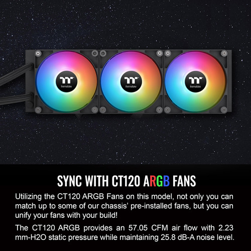 Enfriador Líquido Para Cpu Thermaltake Th360 Argb Sync V2 Ne