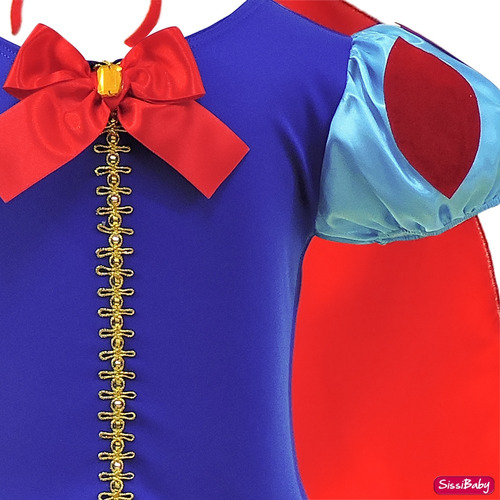 Fantasia Infantil Branca De Neve Luxinho Com Capa E Tiara