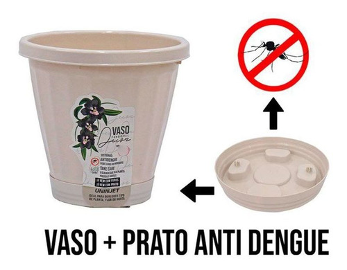 Imagem 2 de 2 de Kit 2 Vasos Com Prato Cachepot Decor Planta Flor N28 Uninjet