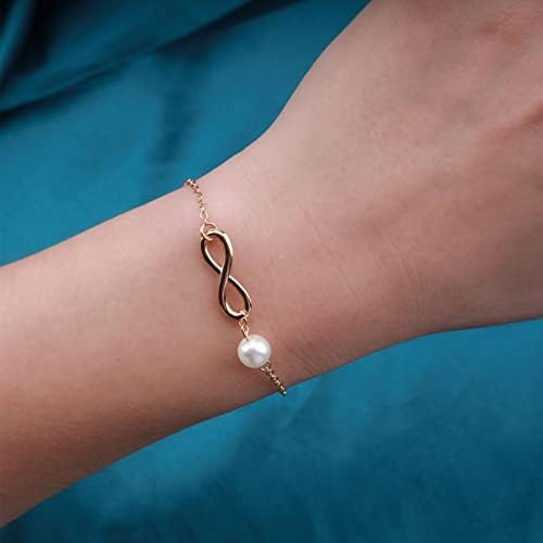 Yiendoo Pulseras De Amistad Infinitas Con Perlas Pequeñas Ún