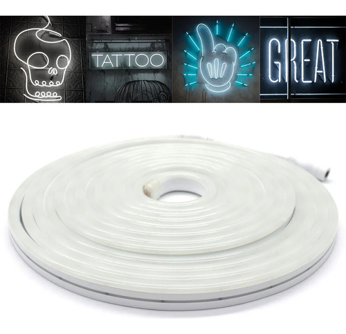 Fita Led Neon Corte Siliconada Flexível 2,5cm 5m 12v