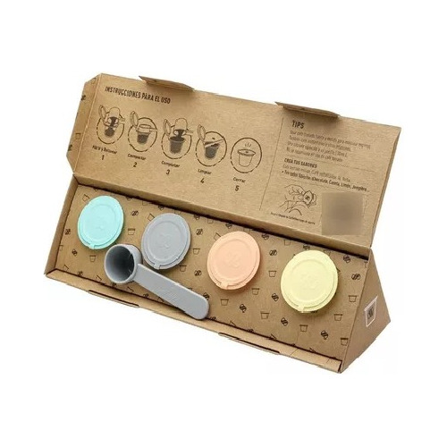 Nespresso 4 Capsulas Recargables Cafe Caffettino Ret.