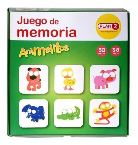 Juego De Memoria Animales Plan Z 30 Pz