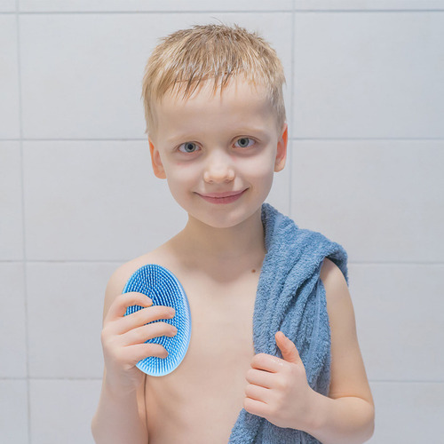Cepillo De Silicona Para Baño De Silicona Para Bebés, Masaje