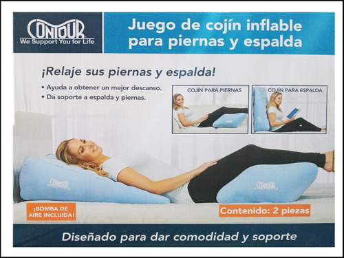 Imagen 1 de 6 de Almohadas Inflables Contour Descanso Piernas Y Espalda Usa