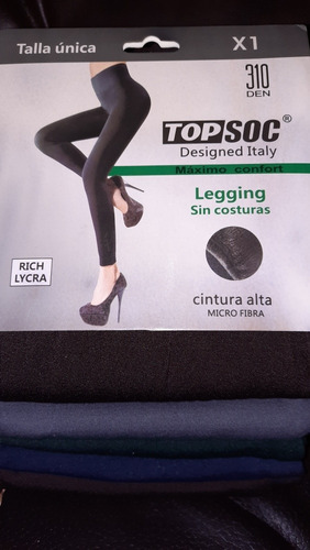 Legging Sin Costuras Cintura Alta, 310den Micro Fibra3x