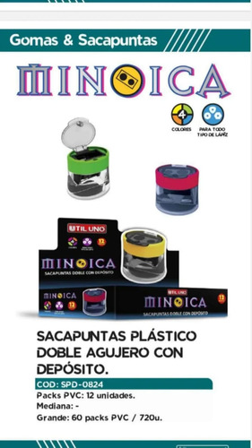 Sacapuntas Minoica X12 - Util Uno 