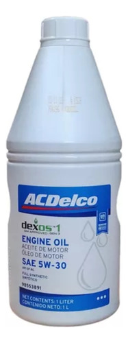 Aceite Sintetico Acdelco 5w30 Dexos 1 Gen3 Caja 12 X 1l 3c