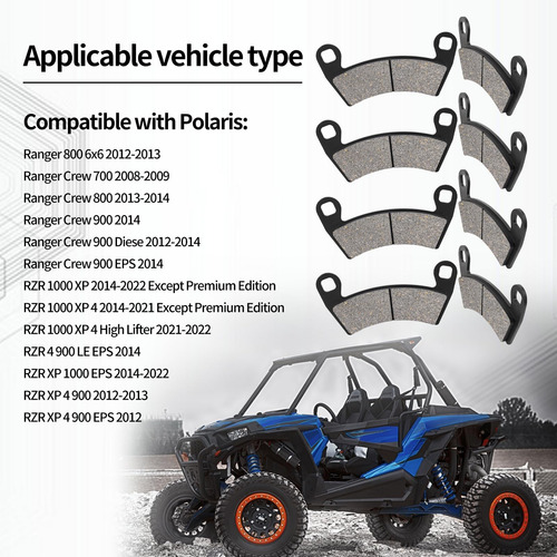 Totabas De Freno Tianyan Compatibles Con Polaris Rzr Xp 1000