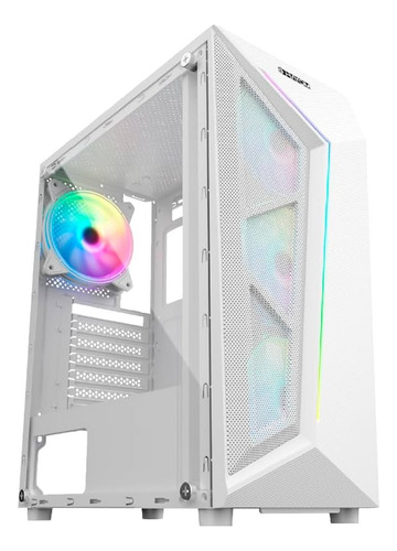 Gabinete Gamer Hayom Gb1733 Branco C/ 04 Fan Incluso Cinza