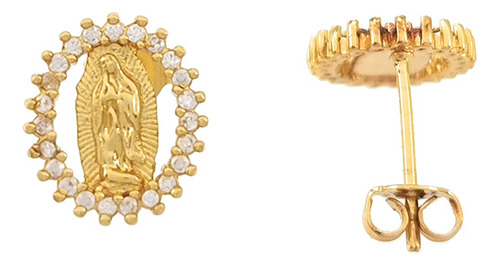 Collar Y Pulsera Religiosa Virgen De Guadalupe 22k Calidad P