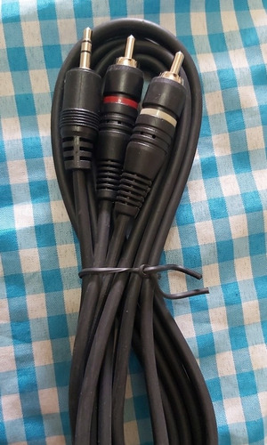 Cable Auxiliar 3.5mm A 2 Rca Niquelado 1.8mts