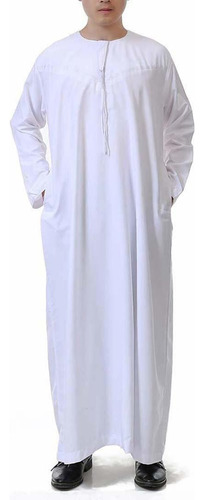 Hombres Árabes Musulmanes Thobe Thawb Caftan