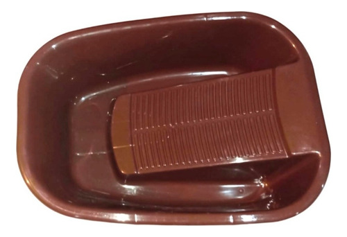 Lavadero De Plástico Portátil Ropa Con Tina Practico Color Chocolate