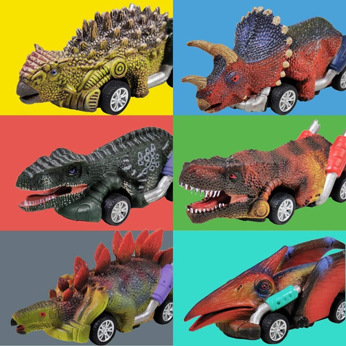 Coches De Juguete De Dinosaurios Que Se Tiran Hacia Atrás,