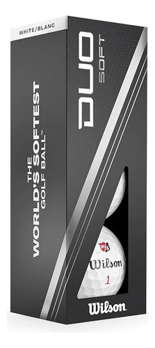 Pelotas Golf Wilson Duo Soft Blanda -tubo X3 Color Blanco