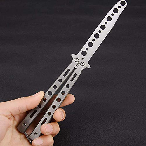 Practice Butterfly Balisong Trainer Stainless Steel Met...