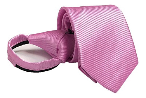 Mens Big Boys Kid Mens Hot Pink Zip Tie Tejido Graceful Repp