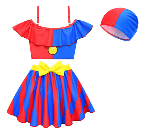 Trajes De Baño 3pcs Bañador Digital Circus Para Niños Ropa .