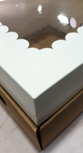 Caja Para Tortas/desayuno Con Visor ( Pack X10 U.) 25x25x12