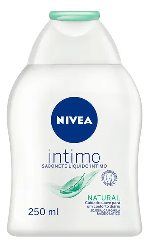 NIVEA Sabonete Líquido Íntimo Natural 250ml, Limpeza Suave, Manté...