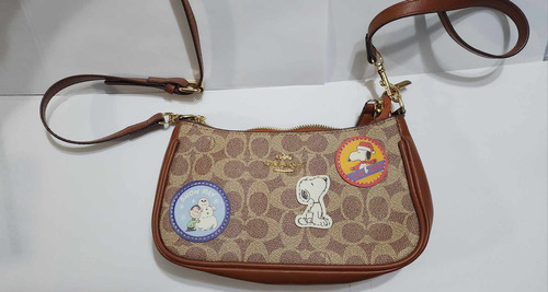 Bolsa Crossbody Cartera Coach Snoopy Charlie Brown