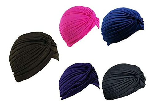 5 Mujeres Gorra De Quimio Con Turbante Elastico Bennie Head