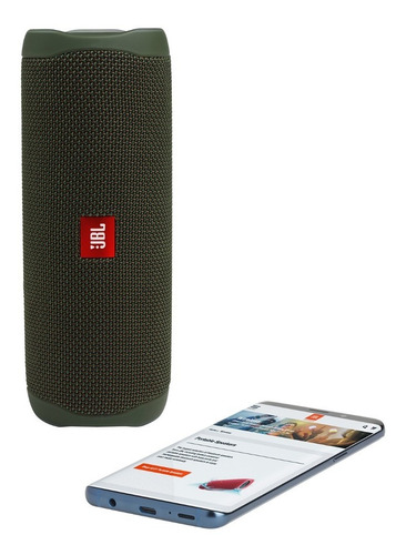 Parlante JBL Flip 5 JBLFLIP5BLUAM portátil con bluetooth waterproof green