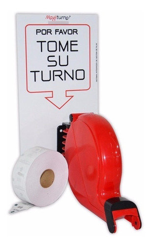 Kit Rollo Tickets De Turnos, Dispensador Y Lamina Tome Turno