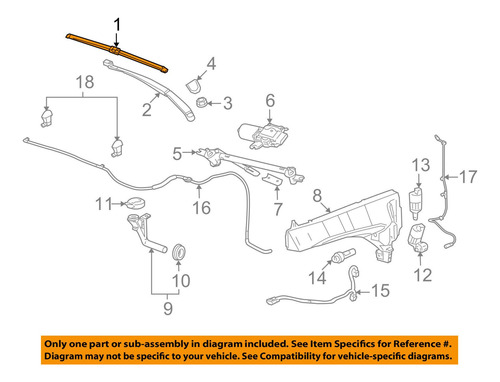 General Motors 22870540, Windshield Wiper  B008y931q4_040424