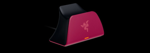 Imagen 4 de 9 de Cargador Gamer Razer Ps5 Quick Charge Control Usb Rojo Curvo