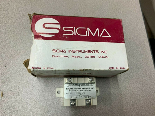New In Box Sigma Solid State Relay 223a-1-5 Zzb