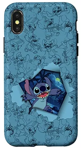 Funda Oficial Lilo y Stitch Azul iPhone X